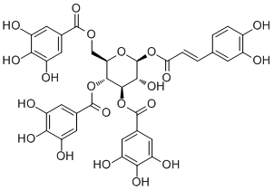 CAS ：1219501-93-5  1-O-Caffeoyl-3,4,6-tri-O-galloyl-β-D-glucopyranose