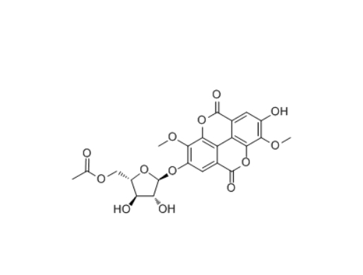 CAS ：365540-09-6  3,8-Di-O-methylellagic acid 2-O-(5'-O-acetyl)arabinofuranoside  