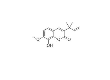 CAS ：61899-42-1  3-(1,1-Dimethylallyl)-8-hydroxy-7-methoxycoumarin  药物分子开发