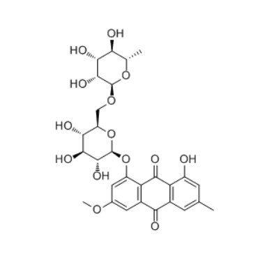 CAS ：129393-21-1  大黄素甲醚-8-O-芸香糖苷  Physcion 8-O-rutinoside  新药中间体KG级