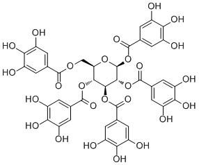 CAS：14937-32-7  Pentagalloylglucose  五没食子酰葡萄糖  药物分子开发  
