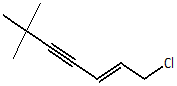  83554-69-2 ，1-Chloro-6,6-dimethyl-2-heptene-4-yne， 1-氯-6,6-二甲基-2-庚烯-4-炔 