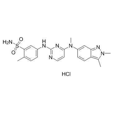 CAS:635702-64-6  Pazopanib HCl (GW786034 HCl)   盐酸帕唑帕尼