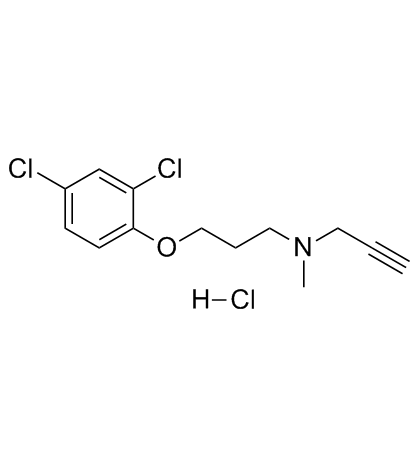 CAS:17780-75-5  Clorgyline HCl   N-[3-(2,4 -二氯苯氧基)丙基]-N -甲基- 2 -丙炔胺盐酸盐	