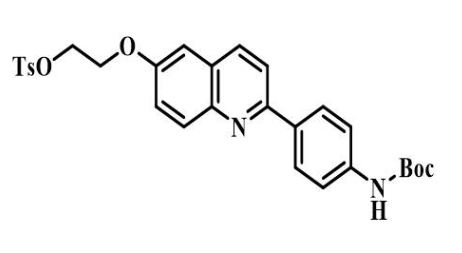 Carbamicacid,N-[4-[6-[2-[[(4-methylphenyl)sulfonyl]o**xyethoxy]-2-quinolinyl]phenyl]-,1,1-dimethylethylester