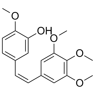 CAS:117048-59-6  Combretastatin A4   (Z)-3,4,5,4’,-四甲氧基-3’-羟基二苯乙烯