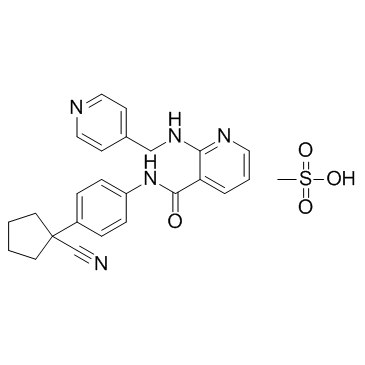 CAS:1218779-75-9  Apatinib (YN968D1) mesylate	甲磺酸阿帕替尼