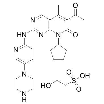 CAS:827022-33-3  Palbociclib (PD0332991) Isethionate	帕布西利布