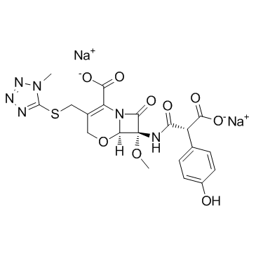 CAS:64953-12-4	Moxalactam (sodium salt)	   拉氧头孢钠     化合物优化