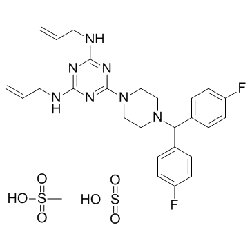 CAS:29608-49-9	Almitrine mesylate	甲磺酸阿米三嗪 批量合成 