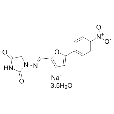 CAS:24868-20-0	Dantrolene (sodium hemiheptahydrate)	丹曲林钠   原料药供应 