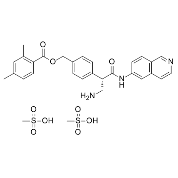 CAS:1422144-42-0	Netarsudil (dimesylate)	奈他地尔二甲磺酸盐  药物分子开发