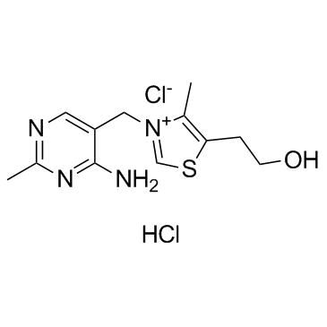 CAS:67-03-8	Thiamine (hydrochloride)	 盐酸硫胺    药物分子开发