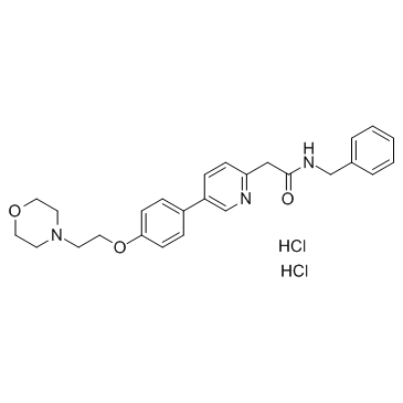CAS:1038395-65-1	Tirbanibulin (dihydrochloride)	5-[4-[2-(4-吗啉基)乙氧基]苯基]-N-(苯基甲基)-2-吡啶乙酰胺盐酸盐  公斤级中间体