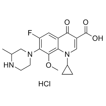 CAS:121577-32-0	Gatifloxacin (hydrochloride)	加替沙星盐酸盐     新药中间体KG级
