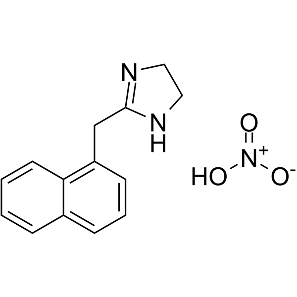 CAS:5144-52-5  	Naphazoline (nitrate)	 硝酸萘甲唑啉        药物分子开发