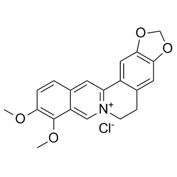 CAS:633-65-8	Berberine (chloride)  盐酸黄连素； 盐酸小檗碱    原料药供应