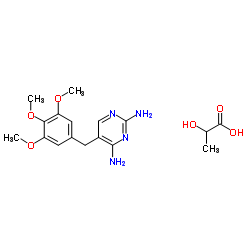 CAS:23256-42-0	Trimethoprim (lactate)	乳酸甲氧苄啶    药物分子开发
