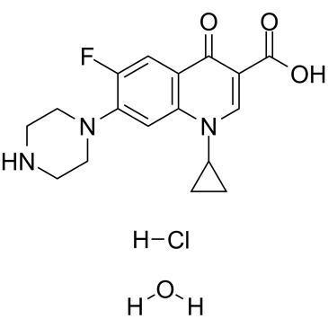 CAS:86393-32-0	Ciprofloxacin (hydrochloride monohydrate)	盐酸环丙沙星  药物分子开发 
