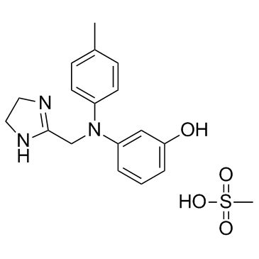 CAS:65-28-1	Phentolamine (mesylate)   甲磺酸酚妥拉明   药物分子开发 
