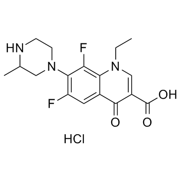 CAS:98079-52-8	Lomefloxacin (hydrochloride)	盐酸洛美沙星   规模供应 