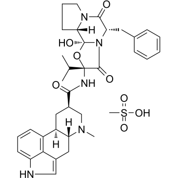 CAS:24730-10-7	Dihydroergocristine (mesylate)	    双氢麦角汀 甲磺酸盐     路线研究