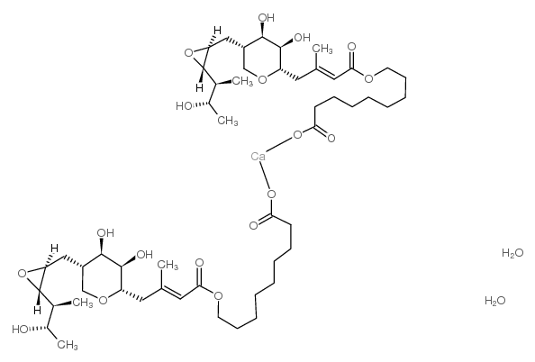 CAS:115074-43-6	Mupirocin (calcium hydrate)	莫匹罗星钙(二水合物)    工艺优化