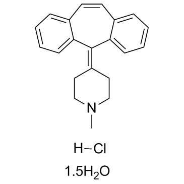 CAS:41354-29-4	Cyproheptadine (hydrochloride sesquihydrate)	盐酸赛庚啶   药物分子开发 