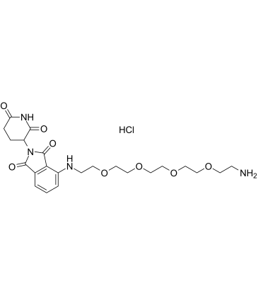 CAS：2357105-92-9    泊马度胺4'-PEG4-胺   Pomalidomide-NH-PEG4-amine hydrochloride