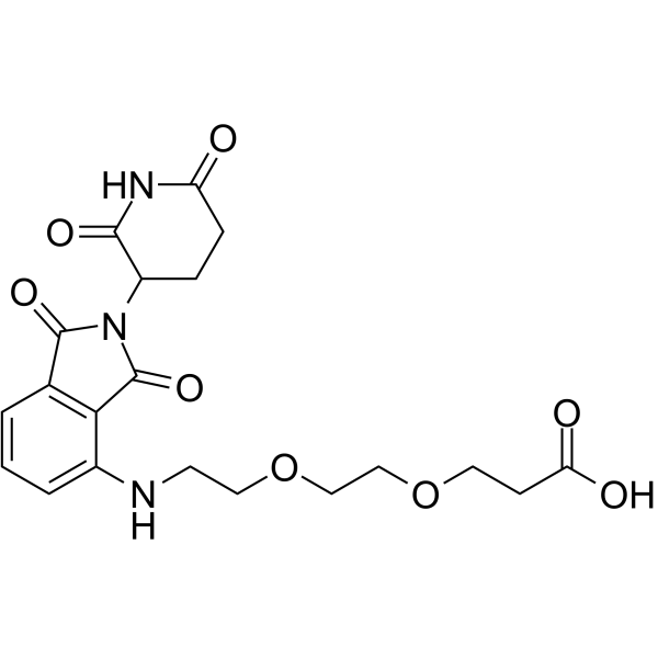 CAS：2140807-17-4    Pomalidomide-PEG2-COOH	  泊马度胺 4'-PEG2-酸