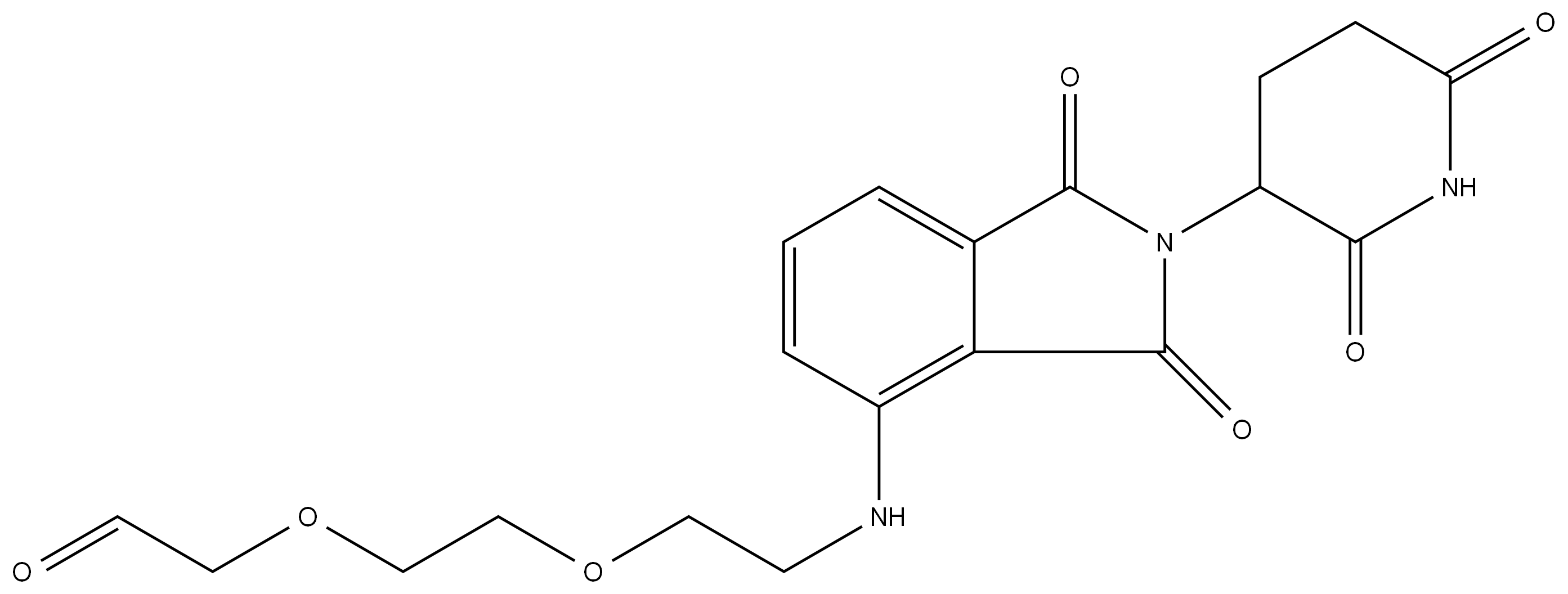 CAS： 2357108-91-7     泊马度胺-氨基-二聚乙二醇-乙醛     Pomalidomide-NH-PEG2-CH2CHO