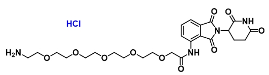 CAS：2421217-05-0     Pomalidomide-amino-PEG5-NH2 hydrochloride   泊马度胺-五聚乙二醇-氨基盐酸盐