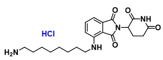 CAS:2446474-06-0    Pomalidomide-C8-NH2 hydrochloride      泊马利度胺 4'-烷基C8-胺