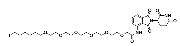 CAS:1835705-74-2     Pomalidomide-2-2-2-2-2-2-6-I     泊马度胺-PEG6-丁基碘