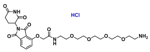  CAS  : 2245697-85-0      Thalidomide-O-amido-PEG4-NH2 hydrochloride   沙利度胺-O-酰胺-四聚乙二醇-氨基盐酸盐 