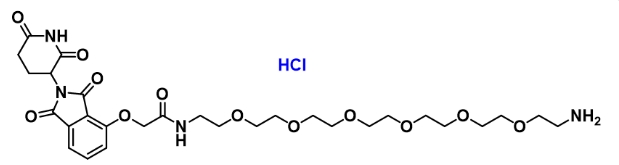 Thalidomide-O-amido-PEG6-NH2 hydrochloride       沙利度胺-O-酰胺-六聚乙二醇-氨基盐酸盐     