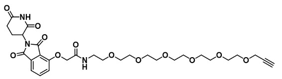 Thalidomide-O-amido-PEG6-Propargyl      沙利度胺-O-酰胺-六聚乙二醇-炔  