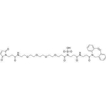  CAS： 2055198-07-5   Sulfo DBCO-PEG4-Maleimide     磺基DBCO-PEG4-马来酰亚胺