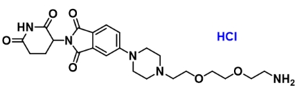 CAS： 2357110-15-5    Thalidomide-Piperazine-PEG2-NH2 hydrochloride         沙利度胺-哌嗪-二聚乙二醇-氨基盐酸盐