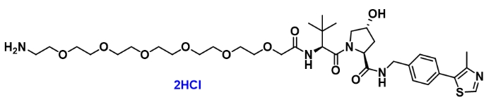  CAS： 2763910-08-1            (S,R,S)-AHPC-PEG6-NH2(dihydrochloride)         (S,R,S)-AHPC-六聚乙二醇-氨基盐酸盐