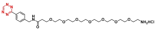 Tetrazine-PEG7-amine (hydrochloride)    四嗪-七聚乙二醇-氨基鹽酸鹽