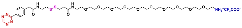 Tetrazine-SS-PEG10-amine TFA   四嗪-二硫键-十聚乙二醇-氨基三氟乙酸盐  点击化学