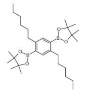 	1,4-双(4,4,5,5-四甲基-1,3,2-二氧杂环戊硼烷-2-基)-2,5-二己基苯	  