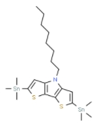 	4-辛基-2,6-二(三甲基锡基)-4H-二噻吩并[3,2-b:2',3'-d]吡咯	 
