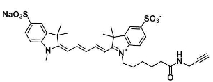 CAS:1617497-19-4     diSulfo-Cy5 alkyne  二磺酸-Cy5-炔基   荧光标记试剂