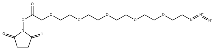 CAS:2144777-77-3   Azido-PEG5-CH2CO2-NHS   叠氮-五聚乙二醇-乙酸-琥珀酰亚胺酯