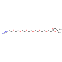 CAS:406213-76-1    Azido-PEG6-C2-Boc  21-叠氮基-4,7,10,13,16,19-六氧杂二十一烷酸叔丁酯
