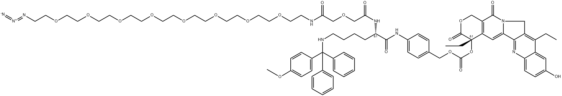 1373170-36-5   SN38-PAB-Lys(MMT)-oxydiacetamide-PEG8-N3   点击化学试剂
