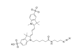 Sulfo-cyanine3 azide potassium  水溶性的叠氮青色素染料和荧光探针   点击化学