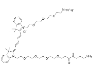 CAS:2107273-70-9  N-(azide-PEG3)-N'-(Amine-C3-Amide-PEG4)-Cy5   N-(叠氮-三聚乙二醇)-N'-(氨基-C3-四聚乙二醇)-CY5染料